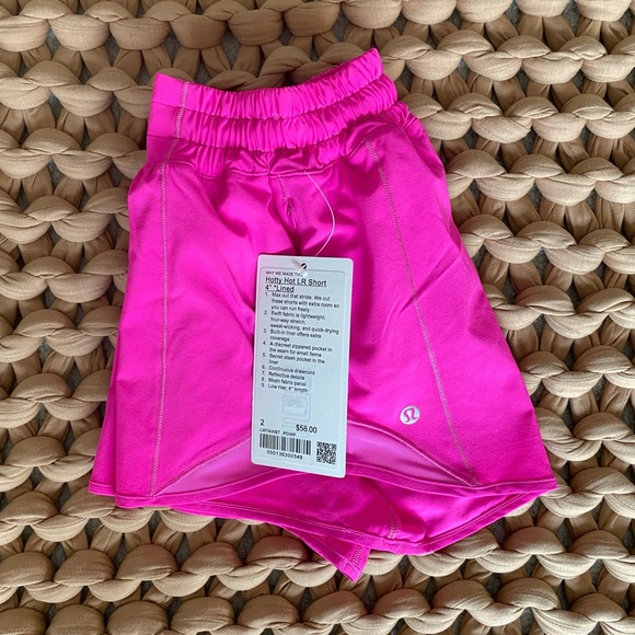 Lululemon Hotty Hot 4” LR Pow pink - Picture 2 of 7